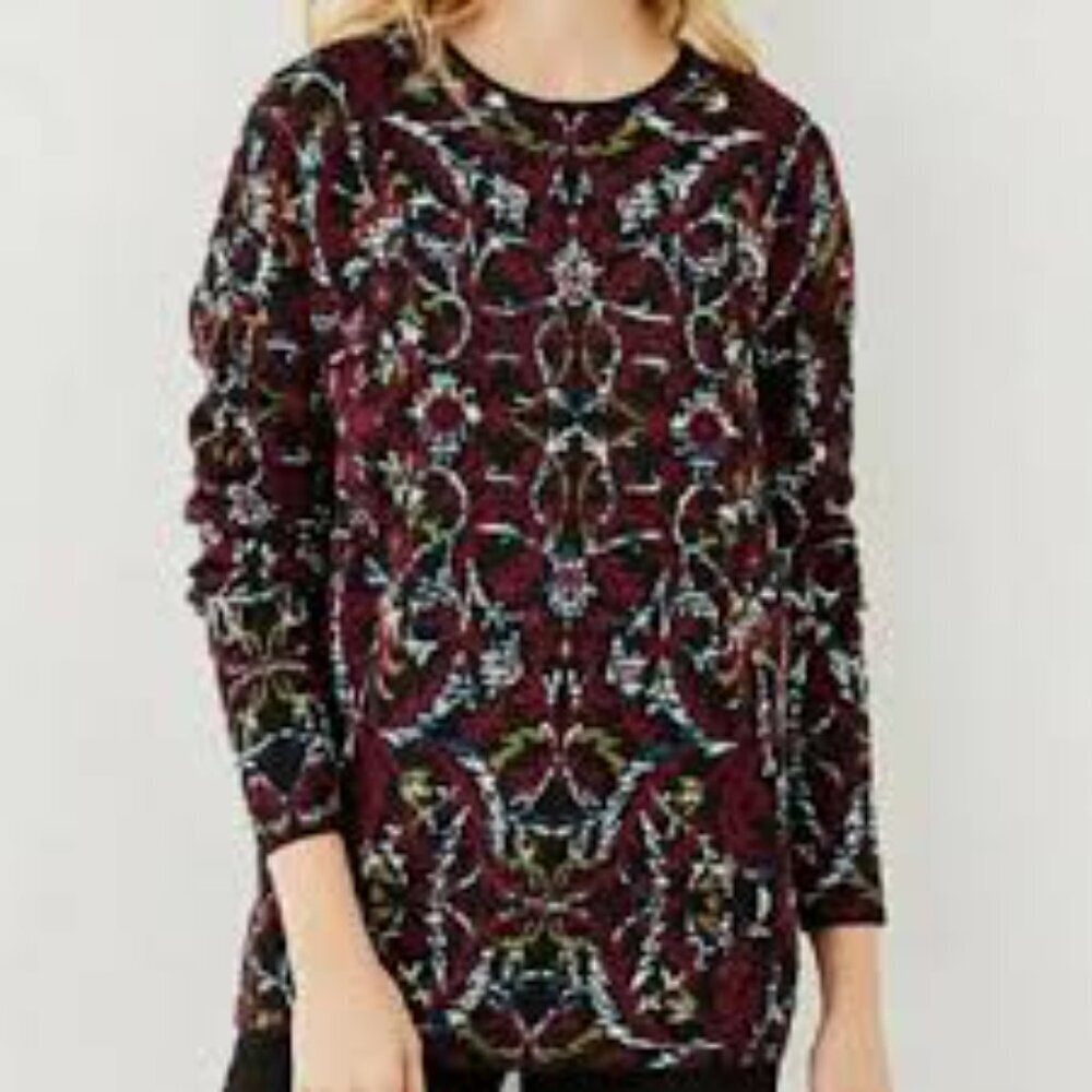 ✅‎ J. JILL WOOL BLEND CREW NECK SWEATER SIZE SMALL